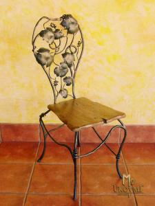 A wrought  iron chair Grapes - luxury furniture (NBK-24)